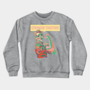 Rosie The Riveter in 40s Colors Crewneck Sweatshirt